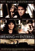 Breaking and Entering 2006 movie poster Jude Law Juliette Binoche Robin Wright Penn Anthony Minghella