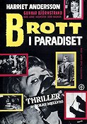 Brott i paradiset 1959 movie poster Harriet Andersson Gunnar Björnstrand Karl-Arne Holmsten Gerd Hagman Lars-Eric Kjellgren Writer: Folke Mellvig