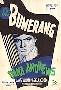 Boomerang 1947 movie poster Dana Andrews Elia Kazan Film Noir