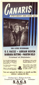 Canaris 1954 movie poster OE Hasse Barbara Rütting Adrian Hoven Alfred Weidenmann Find more: Nazi