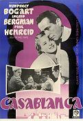 Casablanca 1942 movie poster Ingrid Bergman Humphrey Bogart Paul Henreid Peter Lorre Michael Curtiz Find more: Nazi