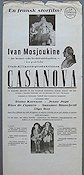 Casanova 1934 movie poster Ivan Mosjoukine