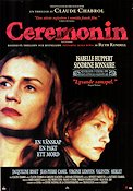 La cérémonie 1995 movie poster Isabelle Huppert Sandrine Bonnaire Jacqueline Bisset Claude Chabrol