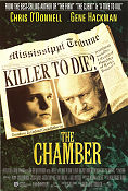 The Chamber 1996 movie poster Gene Hackman Chris O´Donnell Faye Dunaway James Foley Writer: John Grisham Newspapers