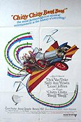 Chitty Chitty Bang Bang 1969 movie poster Dick Van Dyke Benny Hill Gert Fröbe Ken Hughes Writer: Ian Fleming Cars and racing Musicals