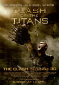 Clash of the Titans 2010 movie poster Sam Worthington Liam Neeson Ralph Fiennes Louis Leterrier 3-D