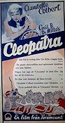 Cleopatra 1934 movie poster Claudette Colbert Cecil B DeMille Sword and sandal