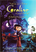 Coraline 2009 movie poster Dakota Fanning Henry Selick Animation