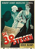 The 39 Steps 1935 movie poster Robert Donat Madeleine Carroll Alfred Hitchcock