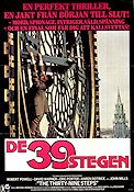 The Thirty Nine Steps 1978 movie poster Robert Powell Don Sharp Clocks