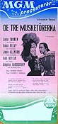 The Three Musketeers 1949 movie poster Lana Turner Gene Kelly June Allyson George Sidney Adventure and matine