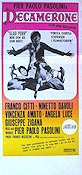 Il Decameron 1971 movie poster Franco Citti Ninetto Davoli Pier Paolo Pasolini