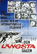 The Longest Day 1962 movie poster Paul Anka Richard Burton Henry Fonda Sean Connery John Wayne Ken Annakin War Find more: Nazi