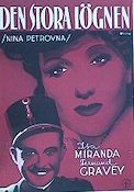 Le mensonge de Nina Petrovna 1938 poster Isa Miranda Viktor Tourjansky