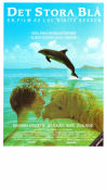 Le Grand Bleu 1988 movie poster Jean-Marc Barr Rosanna Arquette Jean Reno Luc Besson Fish and shark Diving