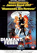 Diamonds Are Forever 1971 movie poster Sean Connery Jill St John Charles Gray Guy Hamilton