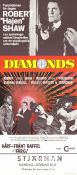 Diamonds 1975 movie poster Robert Shaw Richard Roundtree Barbara Hershey Menahem Golan