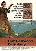 Dirty Harry 1971 movie poster Clint Eastwood Andrew Robinson Harry Guardino Don Siegel Guns weapons Police and thieves