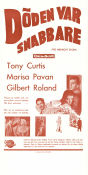 The Midnight Story 1957 movie poster Tony Curtis Marisa Pavan Gilbert Roland Joseph Pevney Film Noir