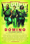 Domino 2005 movie poster Keira Knightley Mickey Rourke Edgar Ramirez Tony Scott