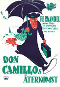 Le retour de Don Camillo 1953 movie poster Fernandel Gino Cervi Arturo Bragaglia Julien Duvivier Religion