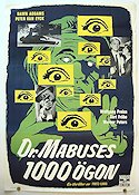 Die 1000 Augen des Dr Mabuse 1960 poster Dawn Addams Fritz Lang