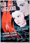 Fire over England 1937 movie poster Vivien Leigh Laurence Olivier