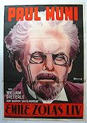 The Life of Emile Zola 1937 movie poster Paul Muni William Dieterle Eric Rohman art Glasses