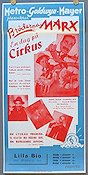 At the Circus 1939 movie poster The Marx Brothers Bröderna Marx Groucho Marx Chico Marx Harpo Marx Edward Buzzell Circus Musicals