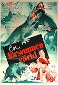 One Million B.C. 1940 movie poster Victor Mature Lon Chaney Jr Carole Landis Hal Roach Eric Rohman art Dinosaurs and dragons