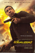 The Equalizer 2 2018 movie poster Denzel Washington Pedro Pascal Ashton Sanders Antoine Fuqua Guns weapons