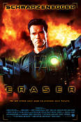Eraser 1996 movie poster Arnold Schwarzenegger Vanessa Williams James Caan Chuck Russell