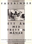 In einem Jahr mit 13 Monden 1978 movie poster Volker Spengler Rainer Werner Fassbinder