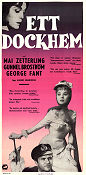 Ett dockhem 1956 movie poster Mai Zetterling Gunnel Broström George Fant Anders Henrikson Writer: August Strindberg