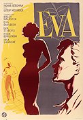 Eva 1948 movie poster Birger Malmsten Eva Stiberg Eva Dahlbeck Gustaf Molander Writer: Ingmar Bergman