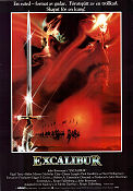 Excalibur 1981 movie poster Nigel Terry Helen Mirren Nicholas Clay John Boorman