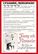 Fanny and Alexander 1982 movie poster Ewa Fröling Jan Malmsjö Jarl Kulle Erland Josephson Allan Edwall Ingmar Bergman