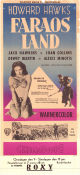 Land of the Pharaos 1955 movie poster Jack Hawkins Joan Collins Dewey Martin Howard Hawks Sword and sandal
