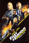 Fast and Furious Presents: Hobbs and Shaw 2019 movie poster Dwayne Johnson Jason Statham Idris Elba David Leitch Cars and racing