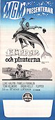 Flipper´s New Adventure 1964 movie poster Luke Halpin Pamela Franklin Helen Cherry Leon Benson Fish and shark