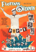 Flottans överman 1958 movie poster Nils Poppe Harriet Andersson Yvonne Lombard Stig Olin Ships and navy