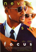 Focus 2015 movie poster Will Smith Margot Robbie Rodrigo Santoro Glenn Ficarra