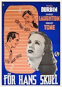 Because of Him 1946 movie poster Deanna Durbin Charles Laughton