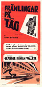 Strangers On a Train 1944 movie poster Farley Granger Ruth Roman Alfred Hitchcock Trains