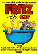 Fritz the Cat 1972 movie poster Skip Hinnant Ralph Bakshi Poster artwork: Robert Crumb Animation From comics Cult movies Cats