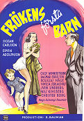 Frökens första barn 1950 movie poster Sickan Carlsson Edvin Adolphson Olof Winnerstrand Schamyl Bauman Kids