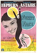 Funny Face 1957 movie poster Audrey Hepburn Fred Astaire Kay Thompson Stanley Donen Musicals Romance