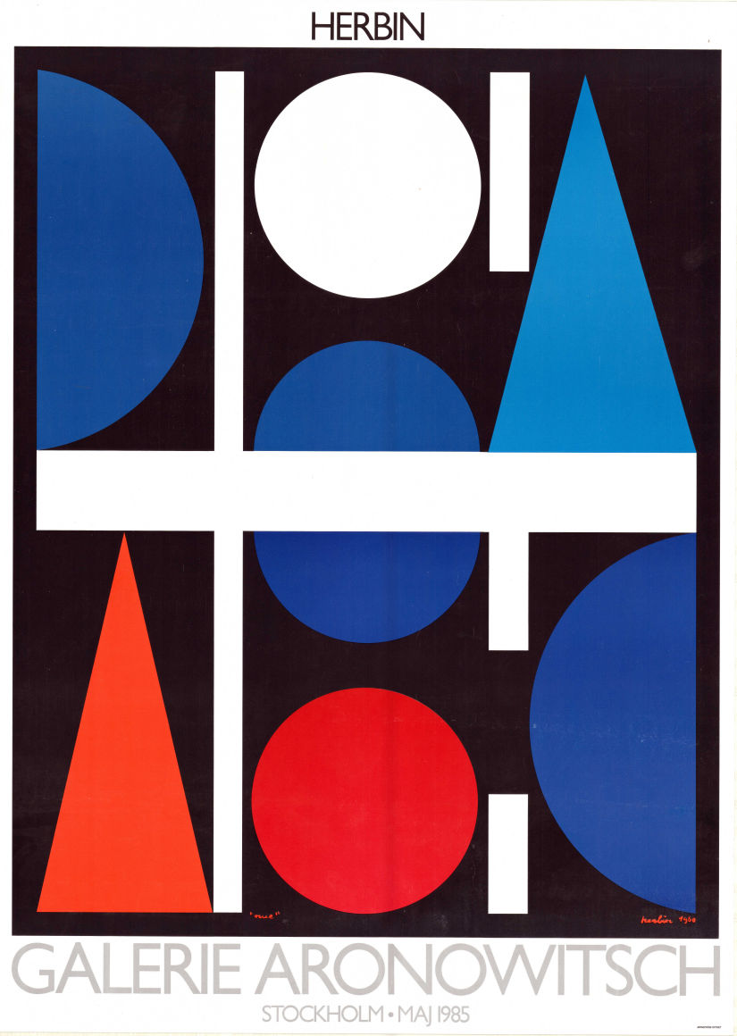 Galerie Aronowitsch 1960 poster Poster artwork: Auguste Herbin Artistic posters