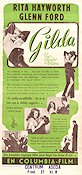 Gilda 1946 movie poster Rita Hayworth Glenn Ford George Macready Charles Vidor Ladies Film Noir