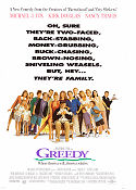 Greedy 1994 poster Michael J Fox onathan Lynn